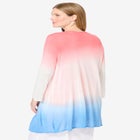 Lightweight Ombrè Open Front Cardigan image number null