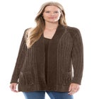 Open Front Chenille Cardigan image number null