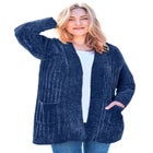 Open Front Chenille Cardigan Sweater image number 0