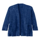 Open Front Chenille Cardigan Sweater image number 1