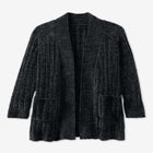 Open Front Chenille Cardigan Sweater image number null