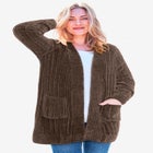 Open Front Chenille Cardigan image number null