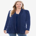 Open Front Chenille Cardigan Sweater image number 2