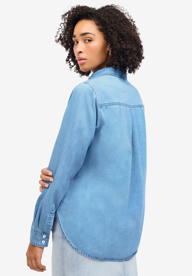Button Front Denim Shirt image number 1