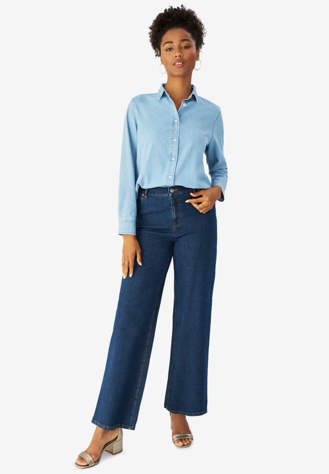 Button Front Denim Shirt image number 2