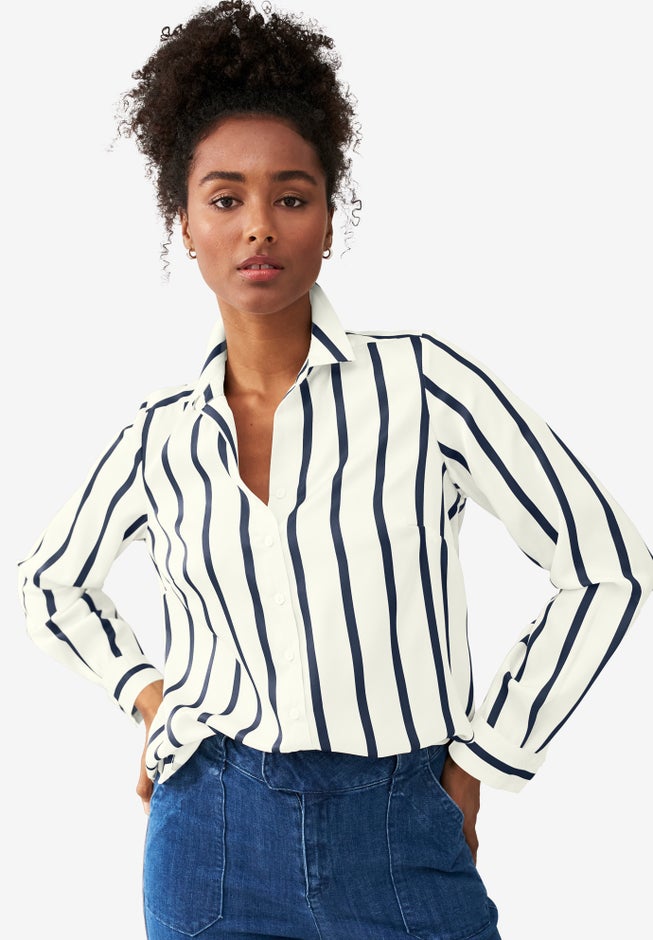 Button Front Satin Shirt image number 0