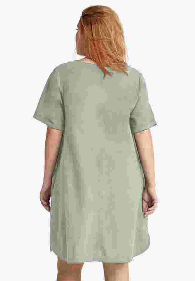 Linen-Blend A-Line Dress image number 1