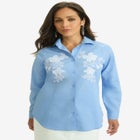 Applique Poplin Shirt image number null