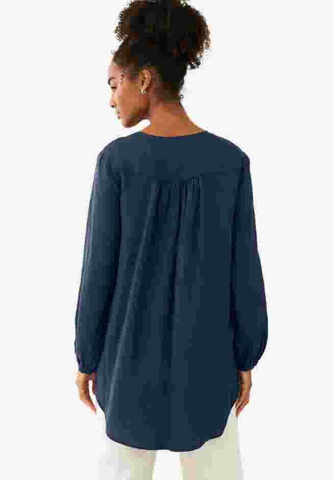 V-Neck Inverted Pleat Tunic image number 1