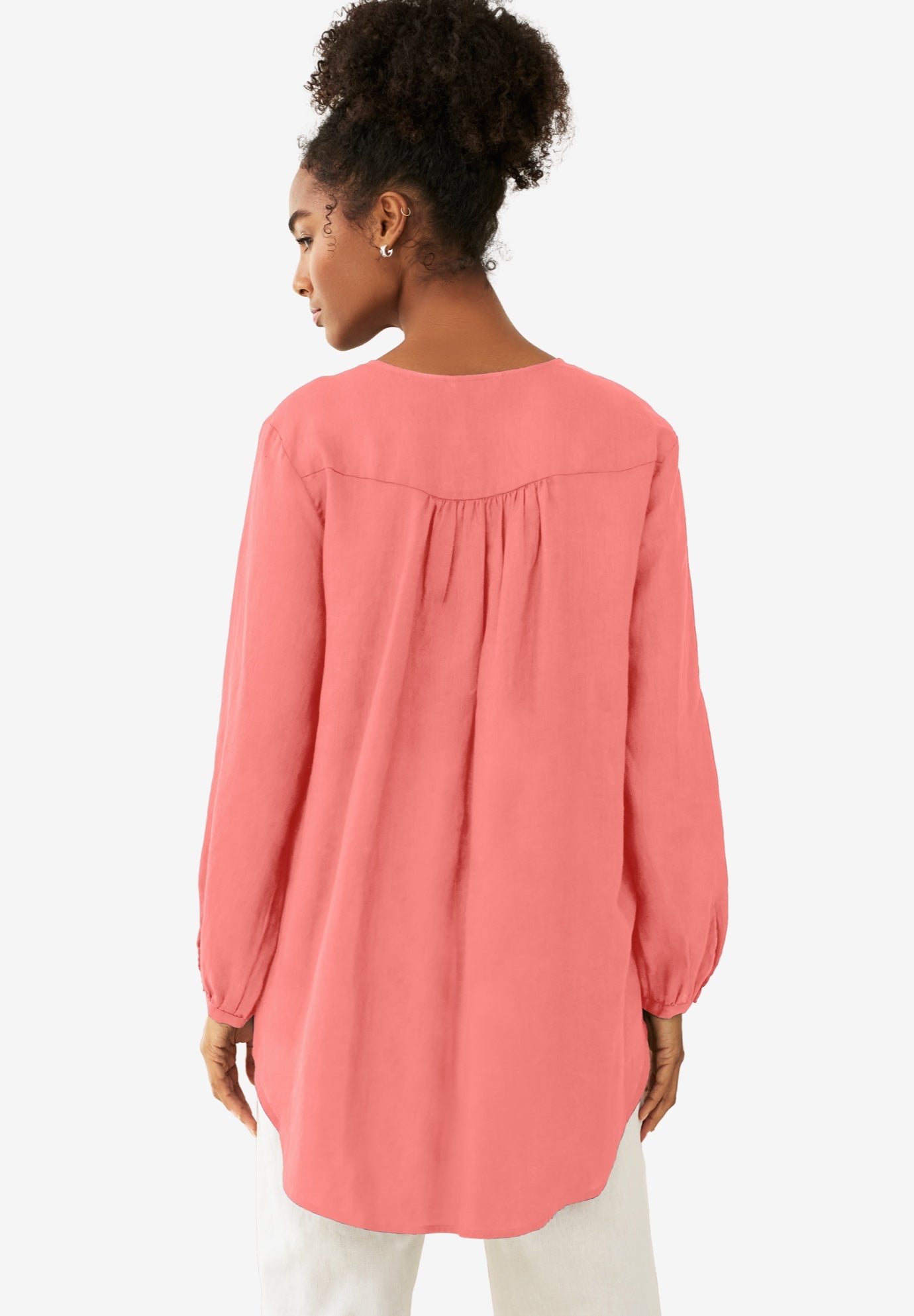 V-Neck Inverted Pleat Tunic image number 1