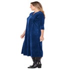 Pintuck Velour Dress image number null