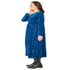 21-Button Velour Dress image number null