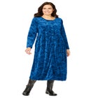 21-Button Velour Dress image number null