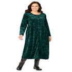 21-Button Velour Dress image number null