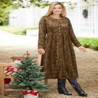 21-Button Velour Dress image number null