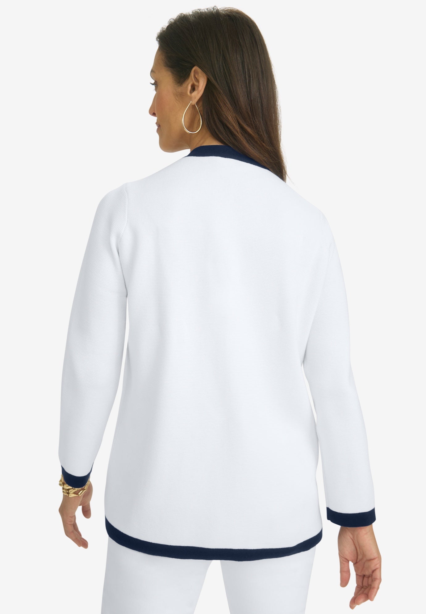 Tipped Boxy Cardigan image number 1