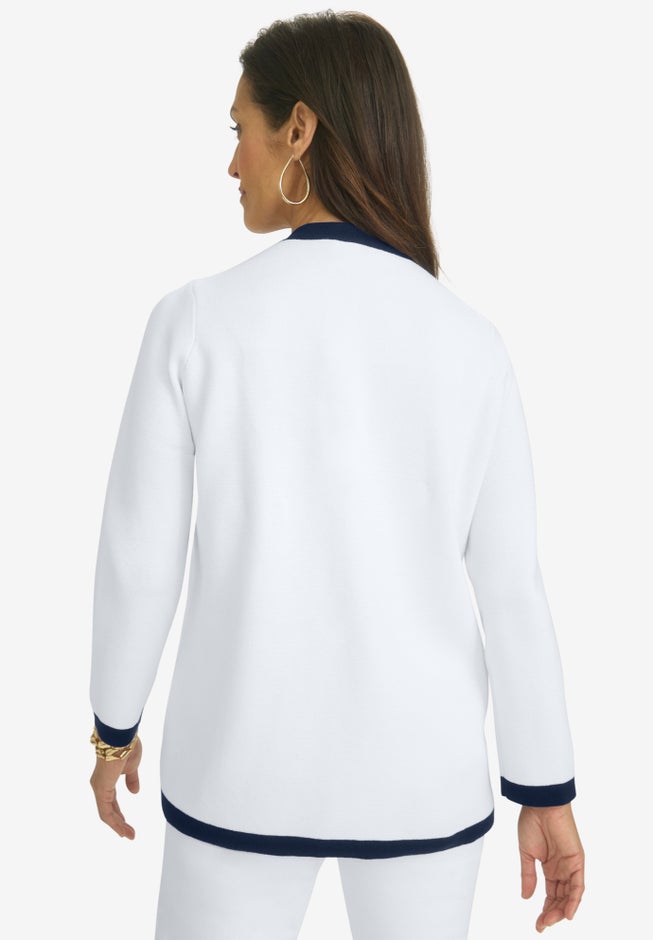 Tipped Boxy Cardigan image number 1