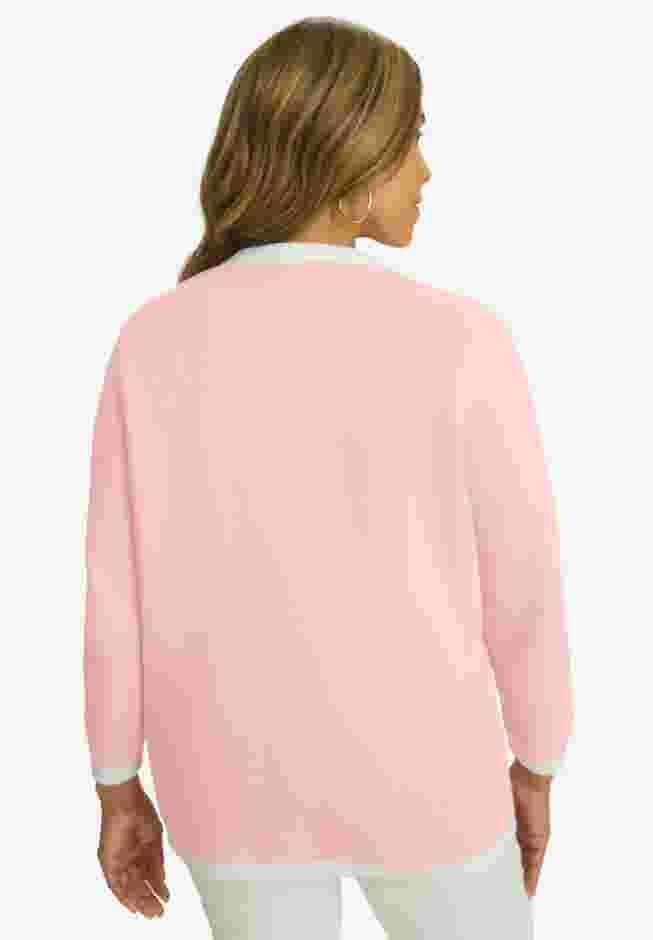 Tipped Boxy Cardigan image number 1