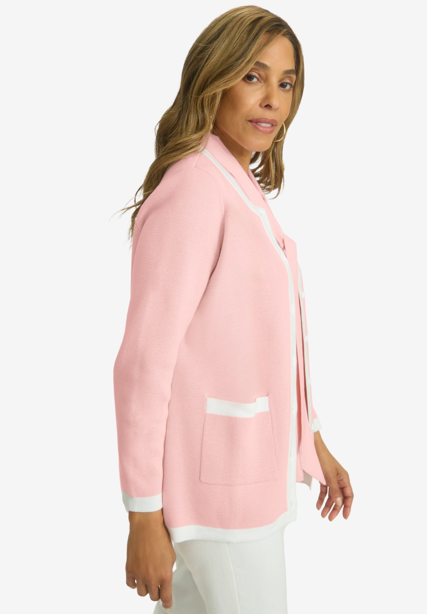 Tipped Boxy Cardigan image number 2