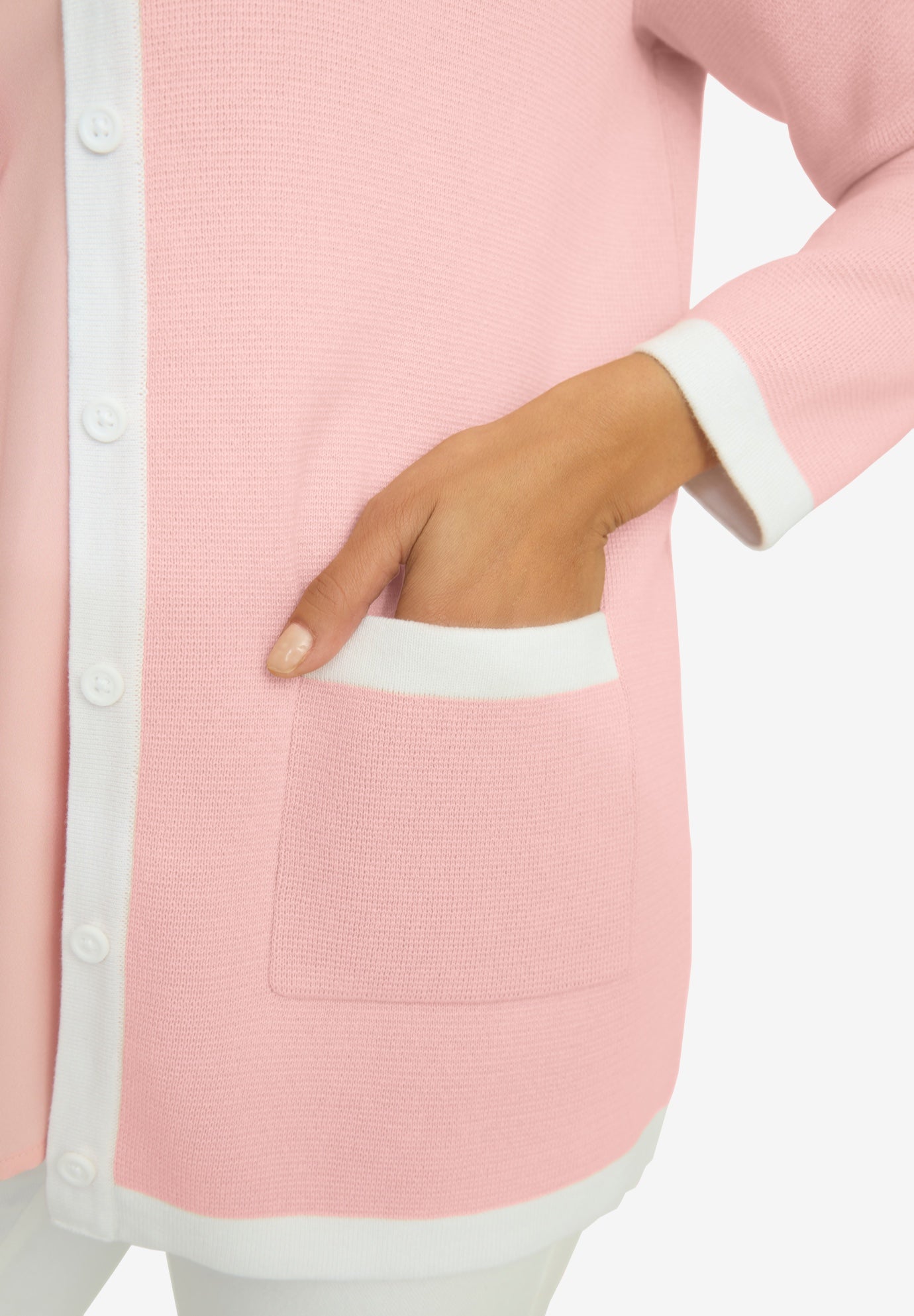 Tipped Boxy Cardigan image number 3