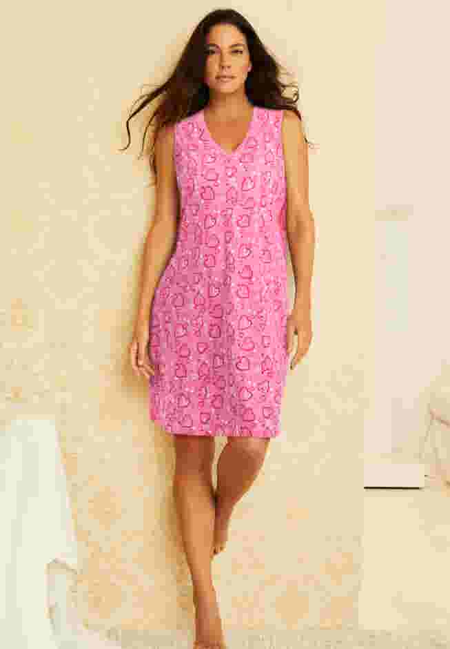 Short Sleeveless Sleepshirt image number 3