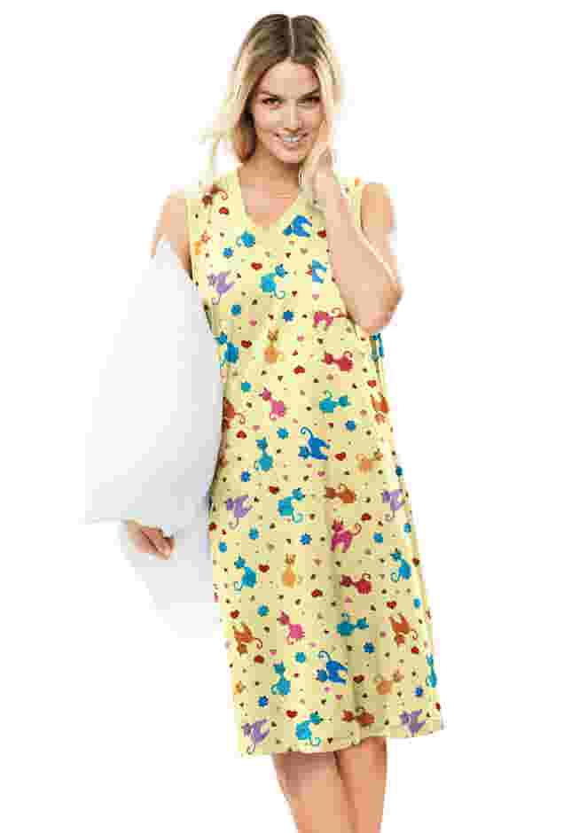 Short Sleeveless Sleepshirt image number 4