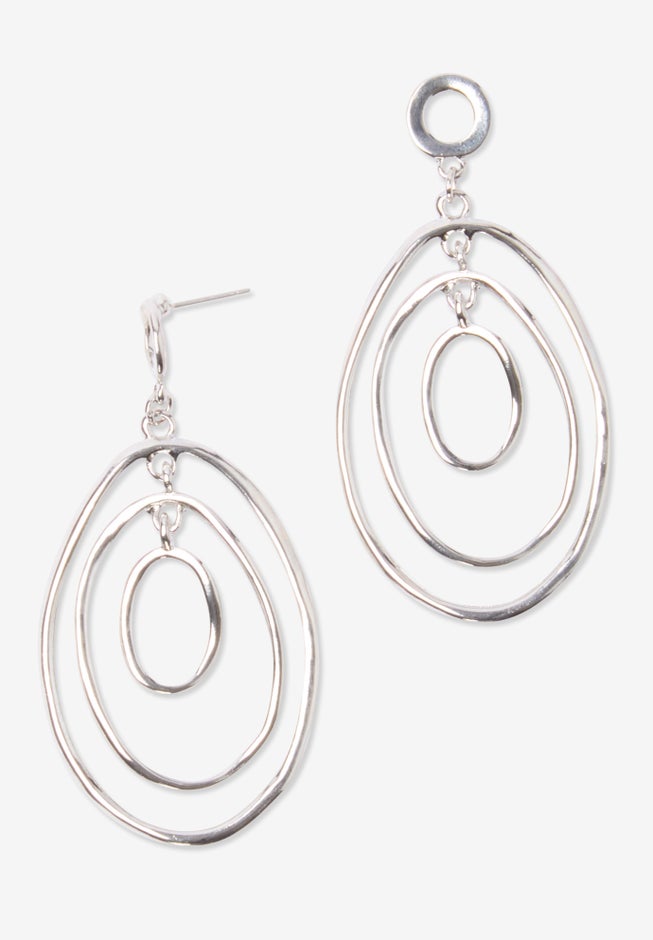 Oval Drop Earrings image number 0