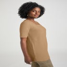 Stretch Cotton Studded Square Neck Tunic image number null