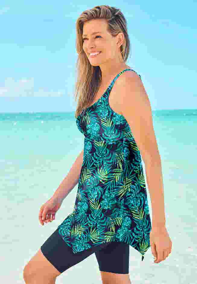 Longer-Length Tankini Top image number 2