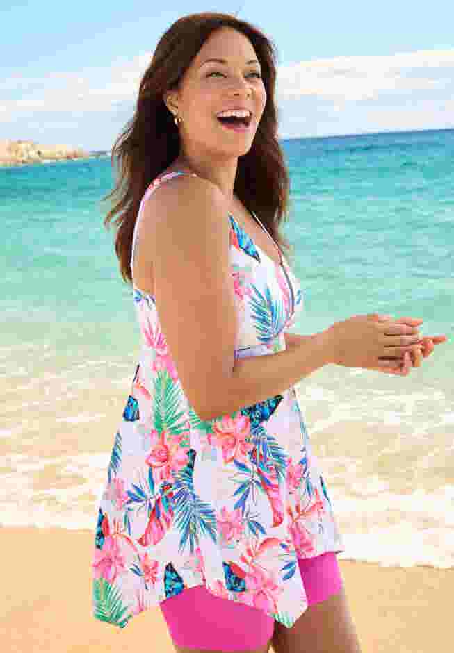 Longer-Length Tankini Top image number 2