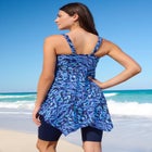Longer-Length Handkerchief Hem Tankini Top image number null