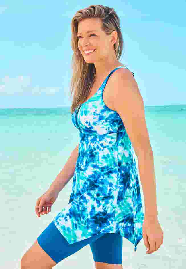 Longer-Length Tankini Top image number 2