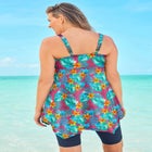 Longer-Length Handkerchief Hem Tankini Top image number null