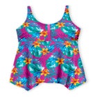 Longer-Length Handkerchief Hem Tankini Top image number null