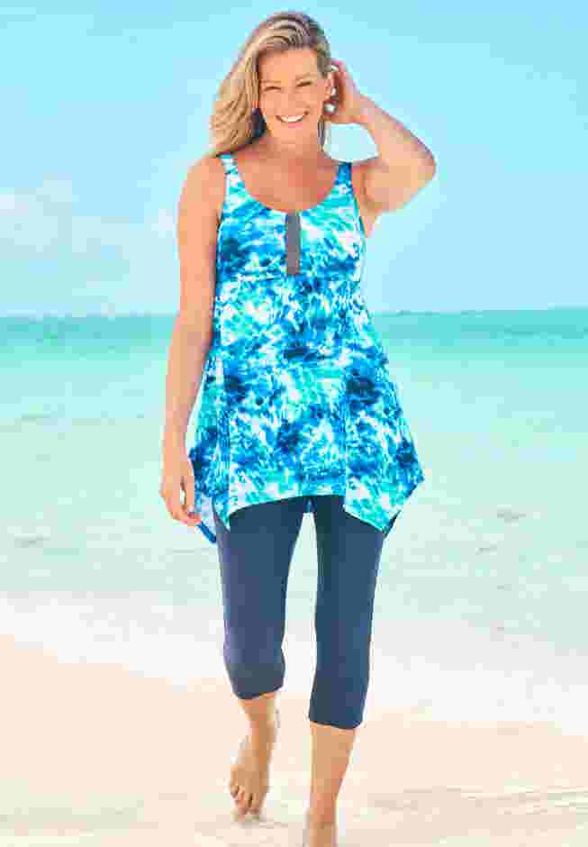 Longer-Length Tankini Top image number 0