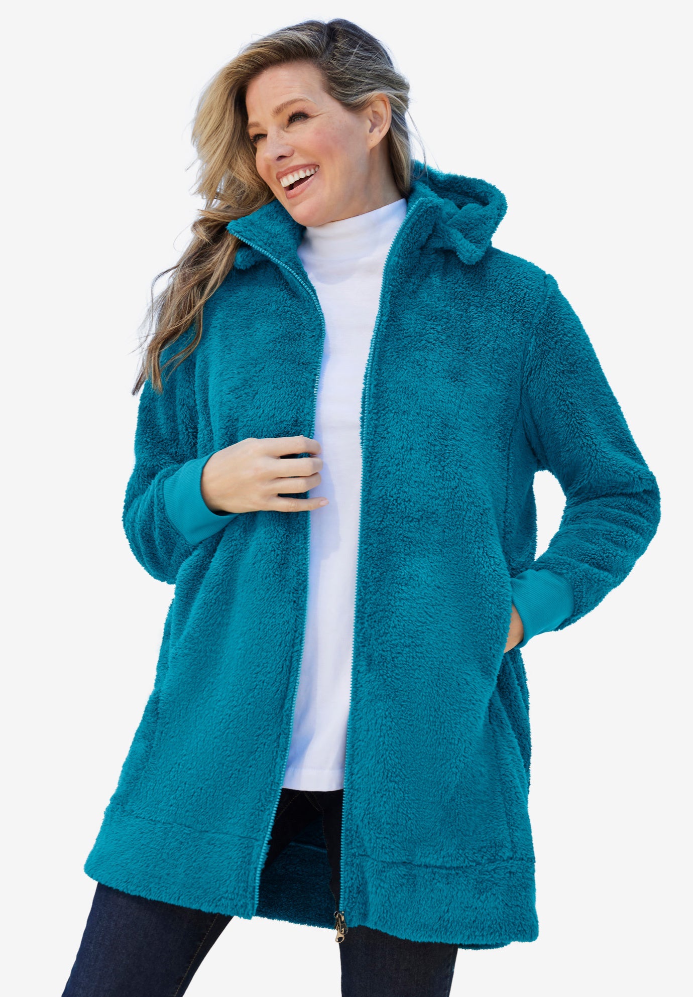 Fluffy Fleece Hoodie Jacket image number 0