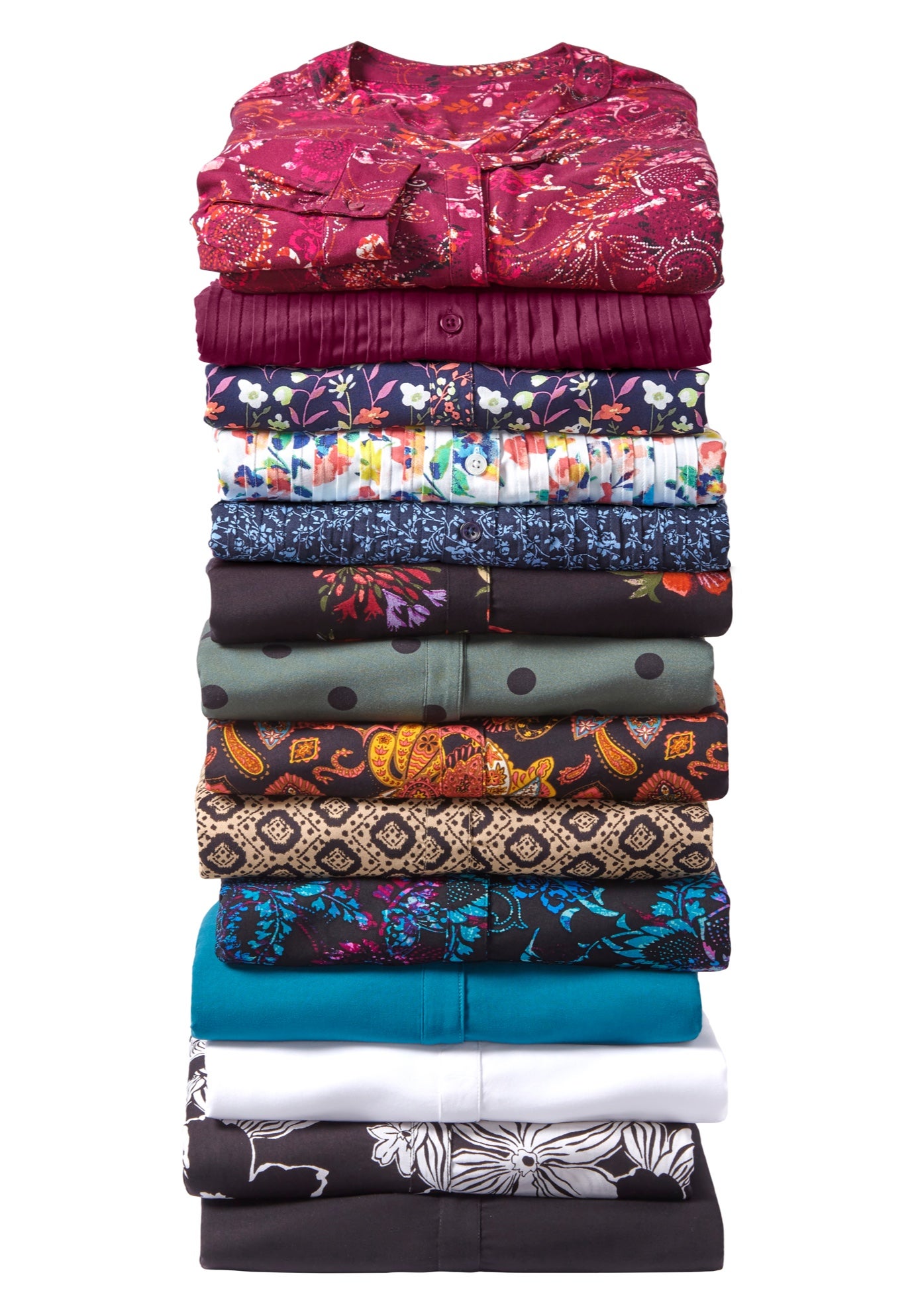 Rayon 7-Day Pintucked Tunic Blouse image number 4