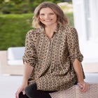 Rayon Pintucked Effortless Tunic Blouse image number null