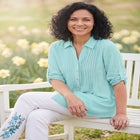 Rayon Pintucked Effortless Tunic Blouse image number null