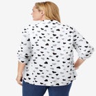 Rayon 7-Day Pintucked Tunic Blouse image number null