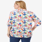 Rayon 7-Day Pintucked Tunic Blouse image number null