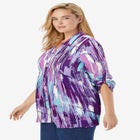 Rayon Pintucked Effortless Tunic Blouse image number null