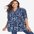 Rayon Pintucked Effortless Tunic Blouse image number null