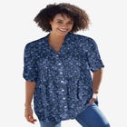 Rayon 7-Day Pintucked Tunic Blouse image number null