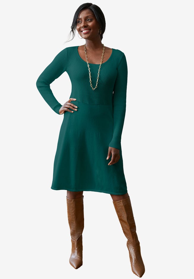 Cotton Ribbed Sweater Dress image number 0