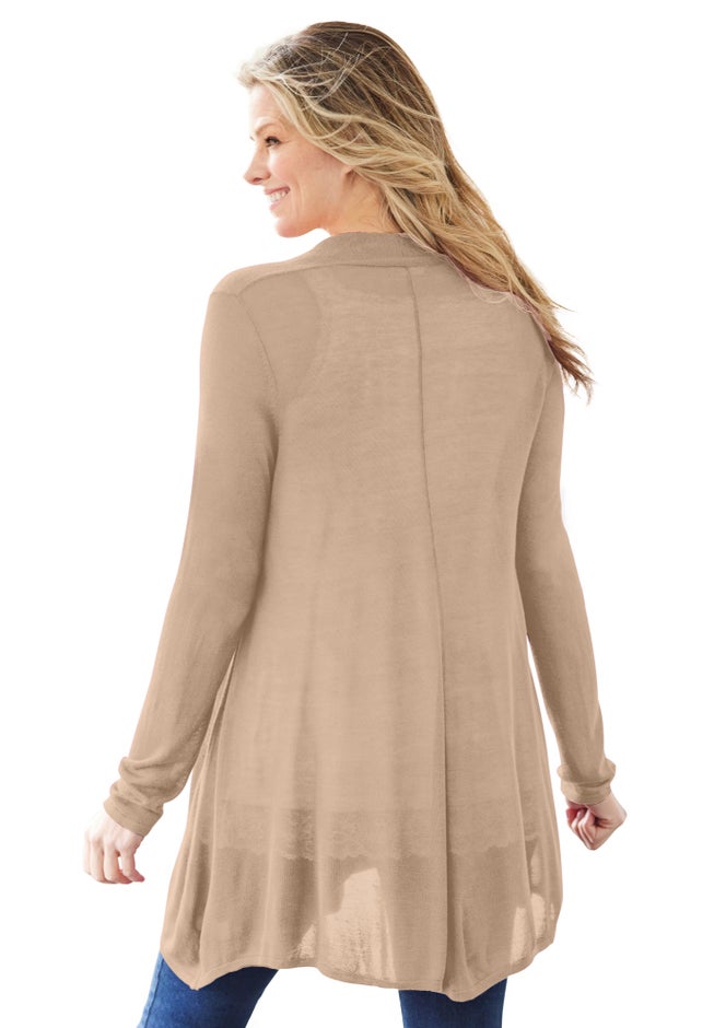 Lightweight Open Front Cardigan Sweater image number 1