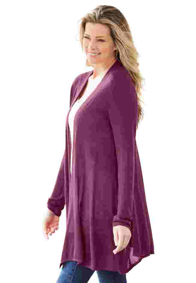 Lightweight Open Front Cardigan image number 2