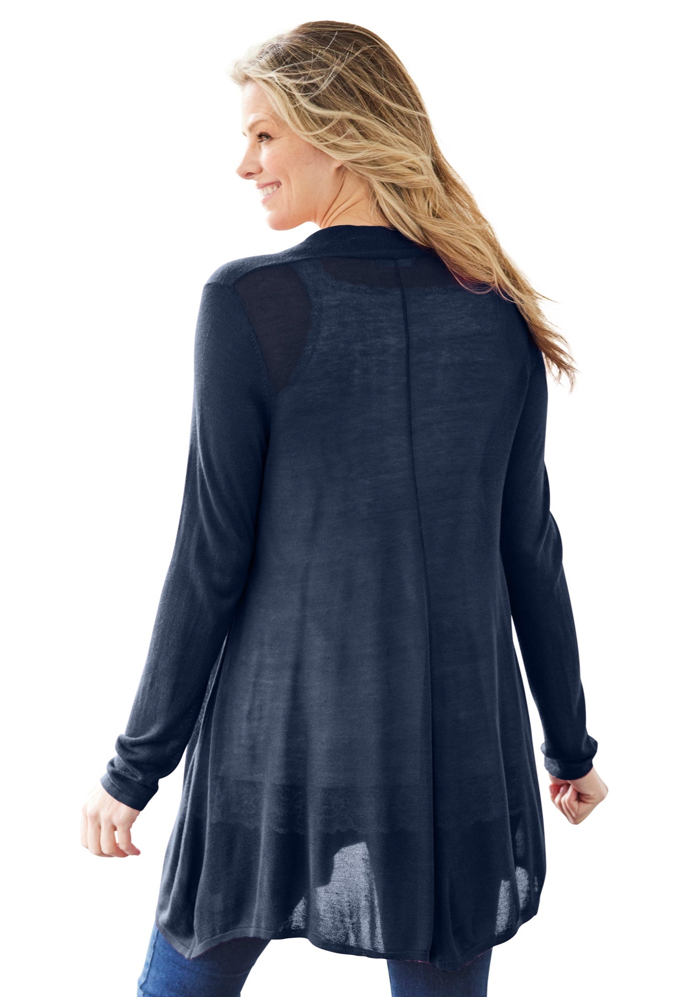 Lightweight Open Front Cardigan Sweater image number 1