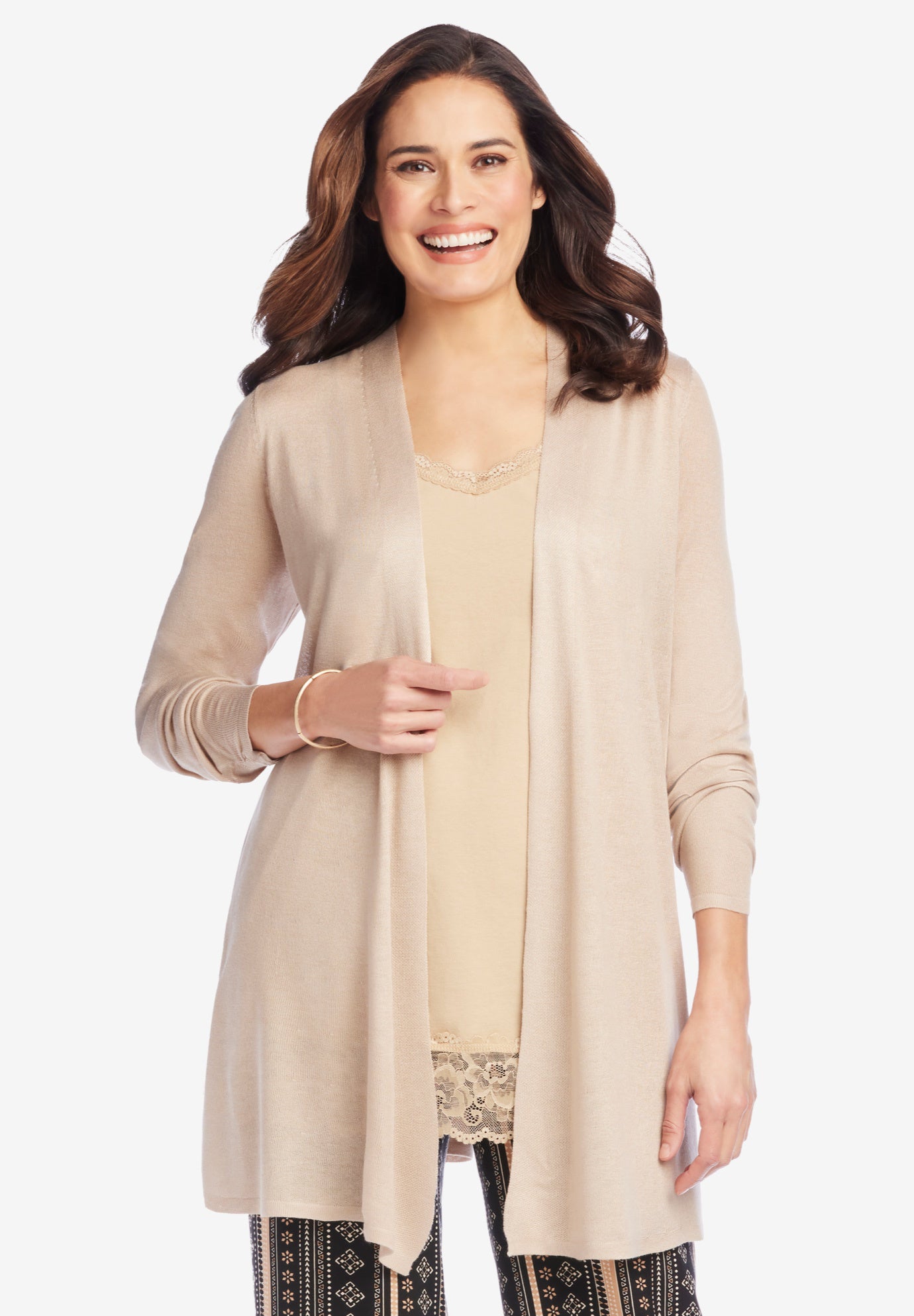 Lightweight Open Front Cardigan Sweater image number 0