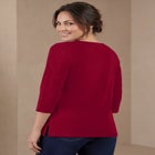 Stretch Cotton Crochet Notch Neck Tunic image number 1